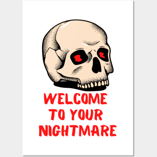 HALLOWEEN DAY skull welcome to your nightmare ART AND ILLUSTRATIONS Posters and Art